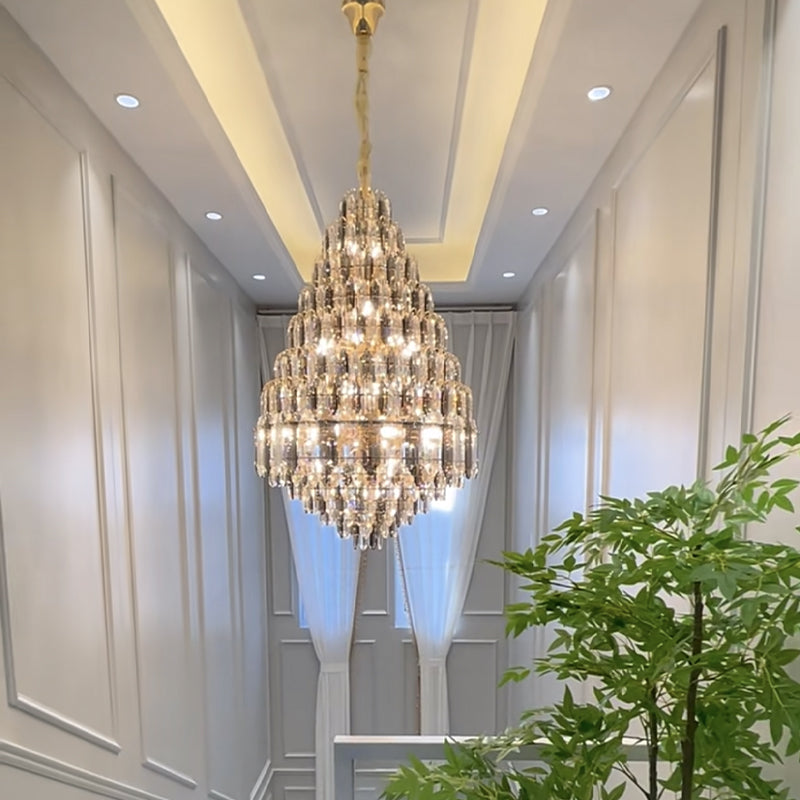 Staircase/Foyer Chandelier With High Clarity Crystals Luxury Ceiling L