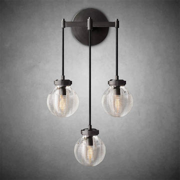 Pearls Glass 3-Head Wall Sonce