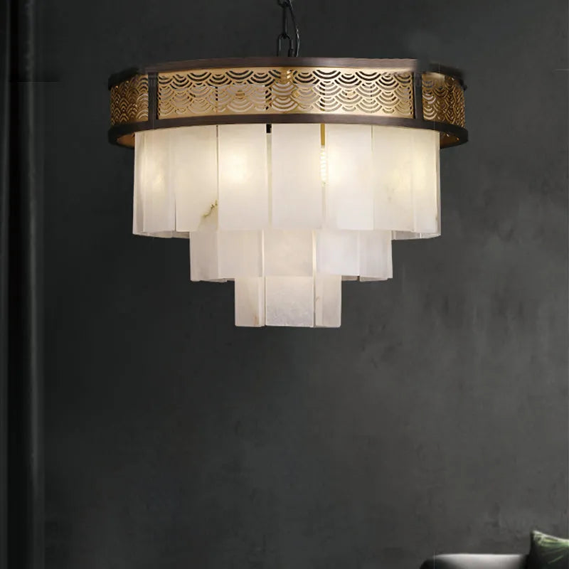 Marble Multi-layer Classic Alabaster Chandelier
