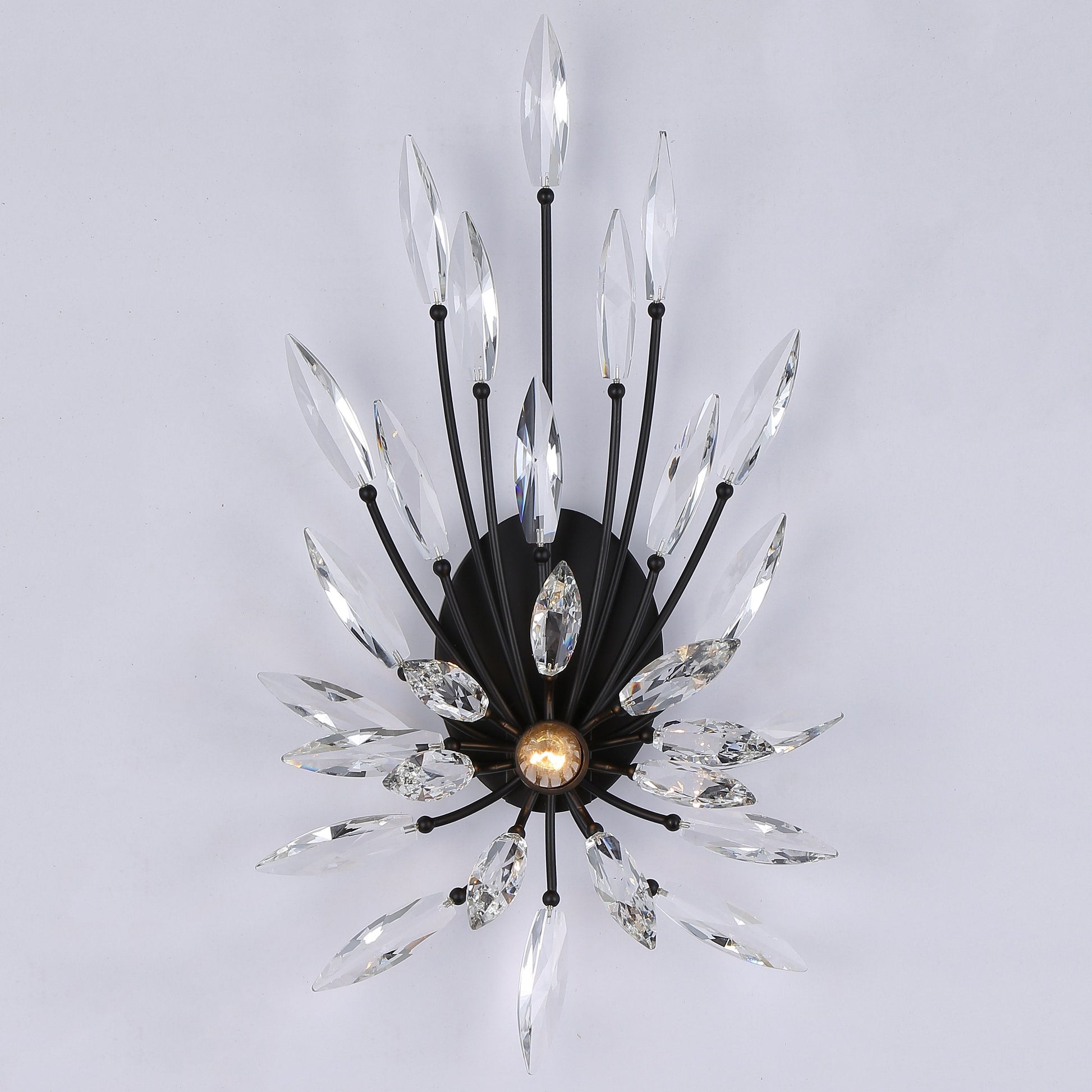 Elegant Lily Starburst Crystal Sputnik Sconce Chandelier - Modern Wall Lighting Fixture