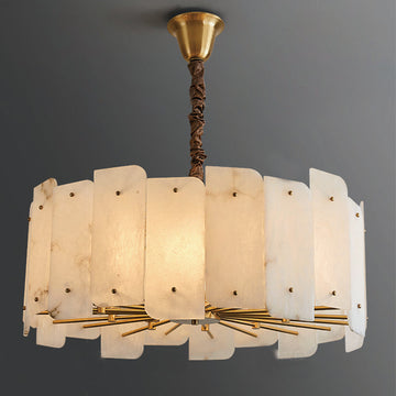 Alabaster Lorry Round Chandelier 20" 31" chandeliers for dining room,chandeliers for stairways,chandeliers for foyer,chandeliers for bedrooms,chandeliers for kitchen,chandeliers for living room Kevin Studio Inc   