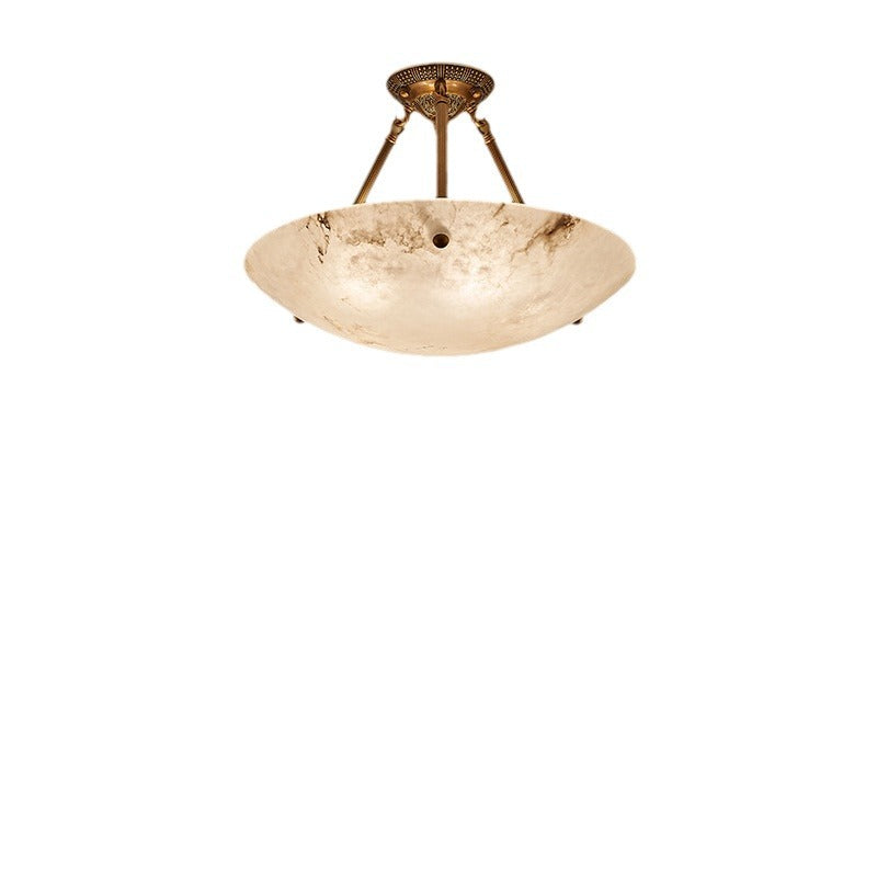 American Chandelier Living Room Lamp Full Copper Marble Lamp