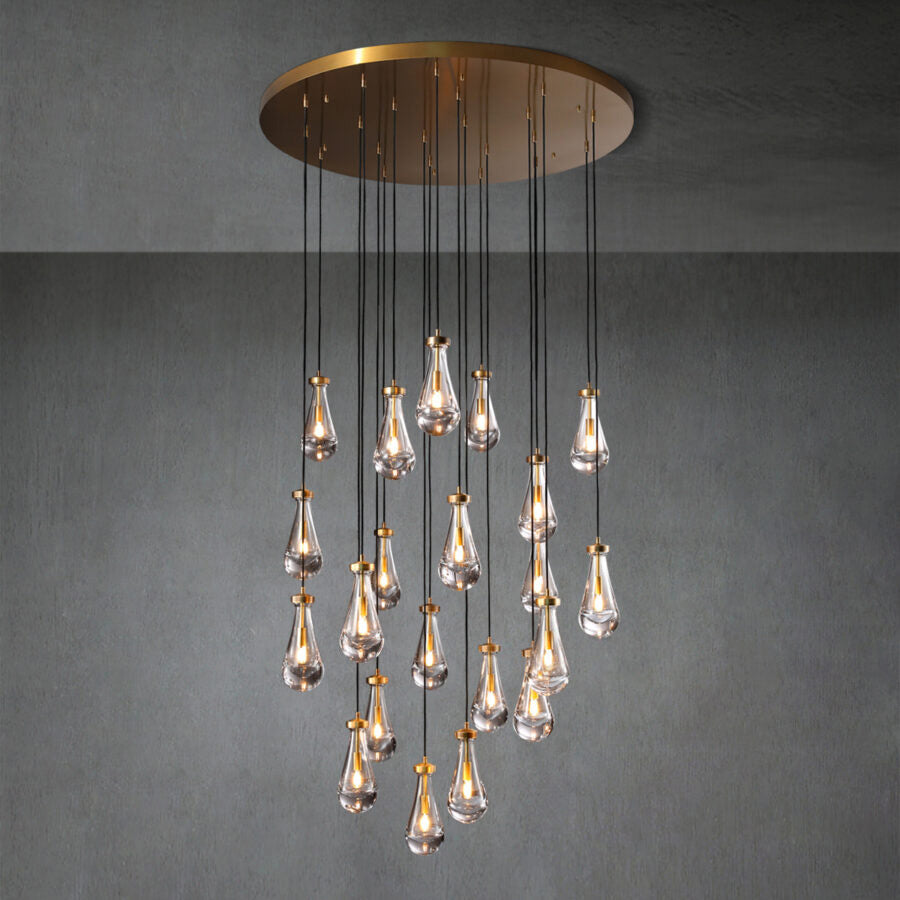 Raindrop Round Chandelier 47"