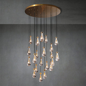 Raindrop Round Chandelier 47"