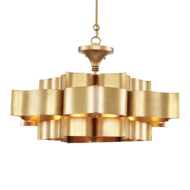 Grand Lotus Large Black Chandelier