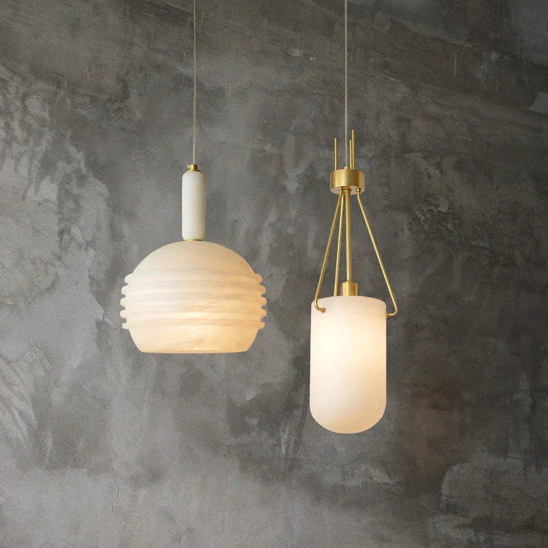 Nina Modern Alabaster  Pendant Light, Alabaster Pendant Lamp Besides Bed Pendant Light Kevin Studio Inc   
