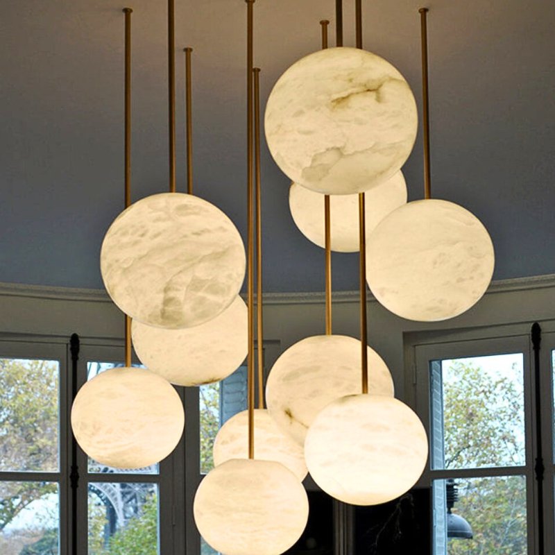 Yue Alabaster Customizeable Chandelier - Residence Supply