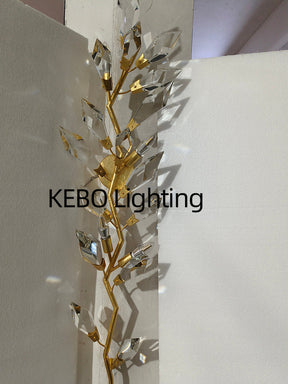 21026W3   58"  Gold&Silver Crystal Sconce