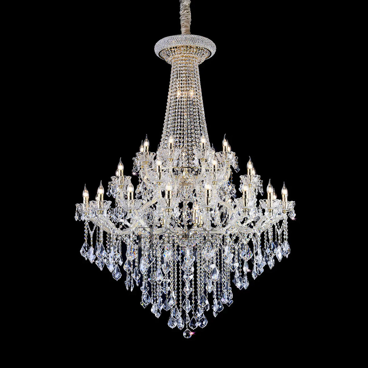 Olivialamps Laura Big Candle Crystal Chandelier