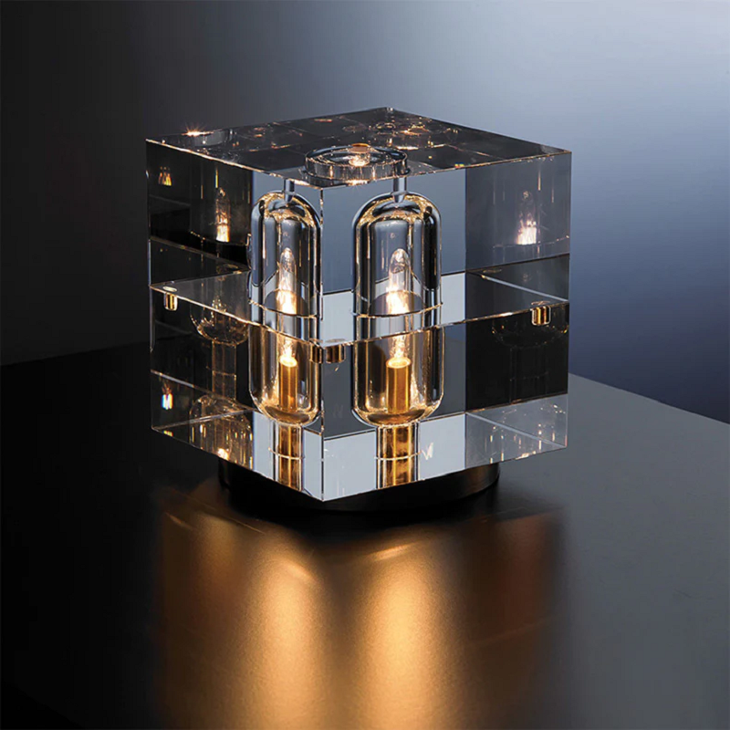 Modern Square Crystal Table Lamp - Ineffable Lighting
