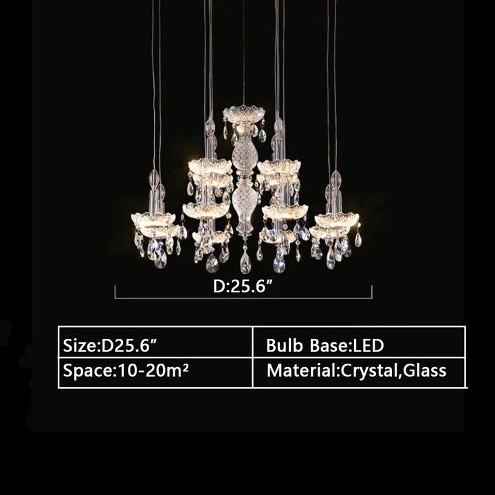 Olivialamps Laura Creative Candle Crystal Chandelier
