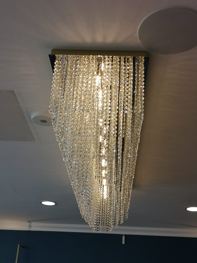 Olivialamps Oversized Modern Tiered Crystal Flush Mount Chandelier for Large Space