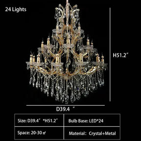 Olivialamps Laura Multi-tiered Extra Large Candle Chandelier