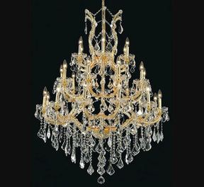 Olivialamps Laura Candle Crystal Chandelier with gold/chrom finish