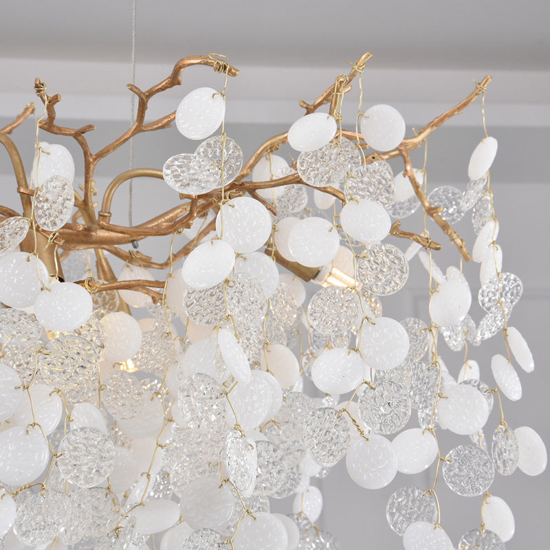 Teresa Linear Crystal Branch Chandelier For Kitchen Table - Ineffable Lighting