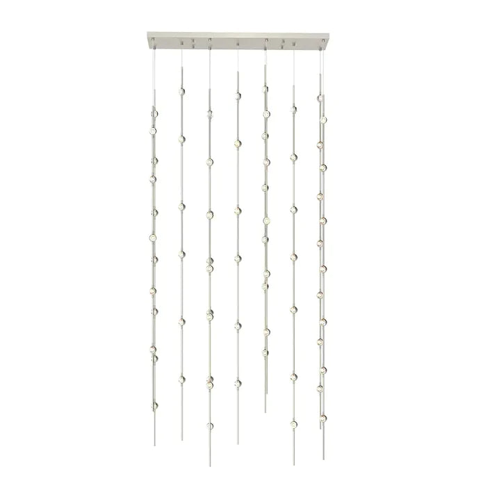 Olivialamps Lily Starlinks Shape Chandelier in silver