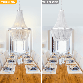 Modern Chain Tassel Chandelier For Living Room - Ineffable Lighting