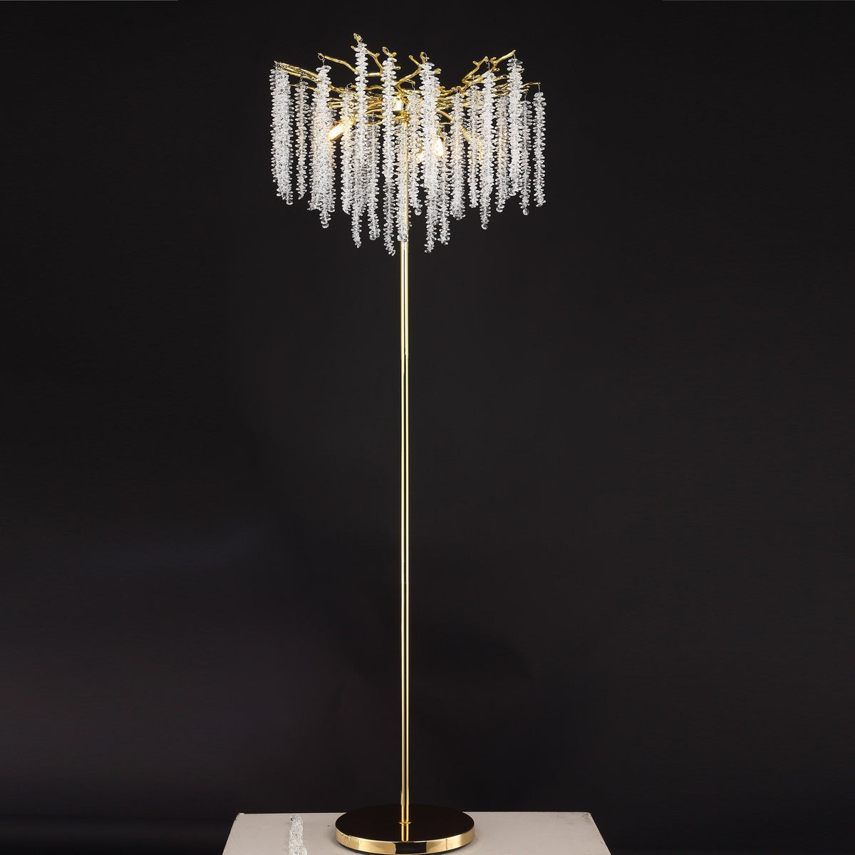 Corris Modern Crystal Branch Floor Lamps - Ineffable Lighting