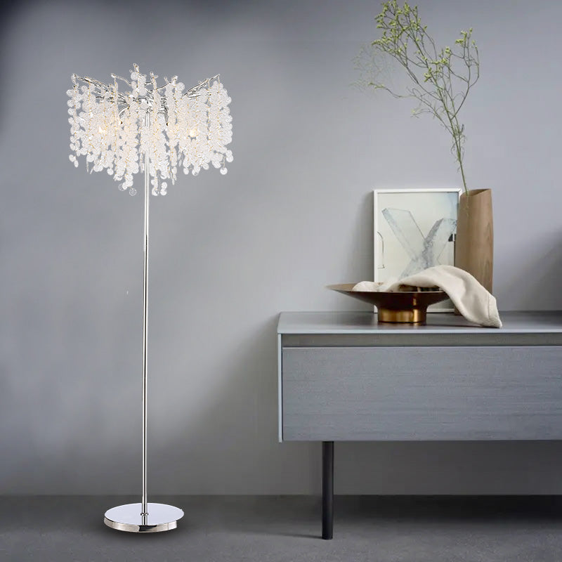 Moses Modern Clear Crystal Standing Lamp - Ineffable Lighting