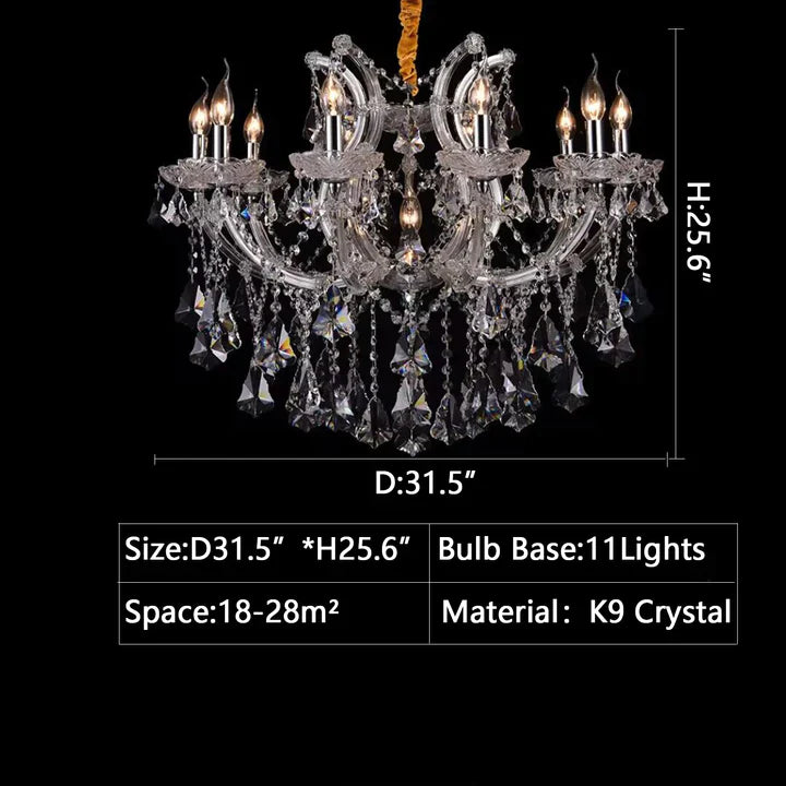 Olivialamps Laura Crystal Candle Chandelier