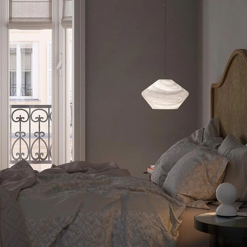 Larry Alabaster Simple Bedside Modern Pendant Light