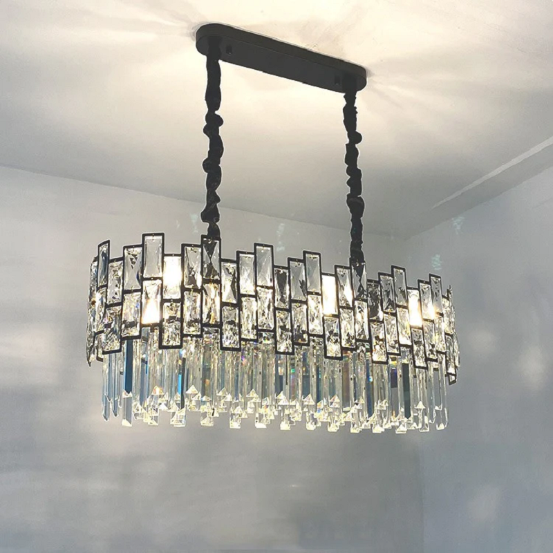 Kern Linear Crystal Chandelier for Dining Room - Ineffable Lighting