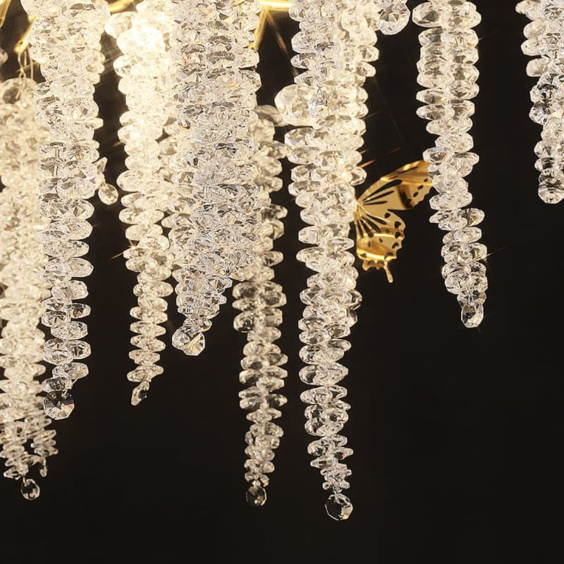 Modern Snowflake Crystal Branch Chandelier - Ineffable Lighting