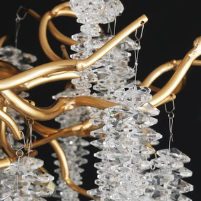 Modern Snowflake Crystal Branch Chandelier - Ineffable Lighting