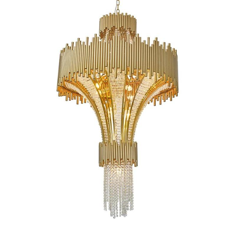 Vertical Luxury Multi-Tier Crystal Chandelier - Ineffable Lighting