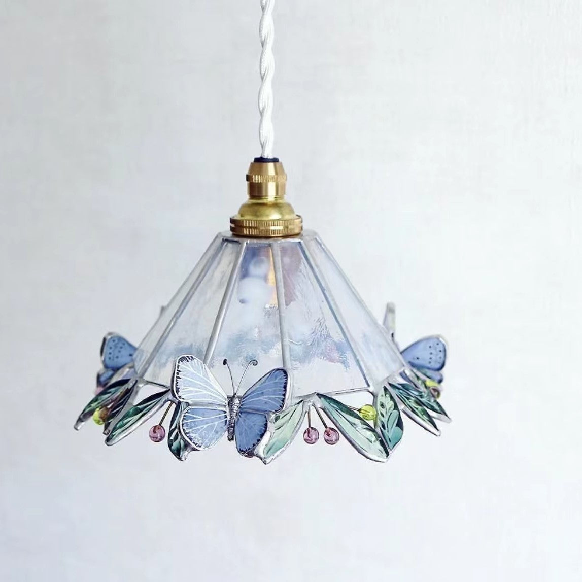 Japanese Designer, Tiffany, retro, colorful, glass, impressionism, butterfly, natural, pendant, chandelier, foyer, entryway, coffee table, Monet