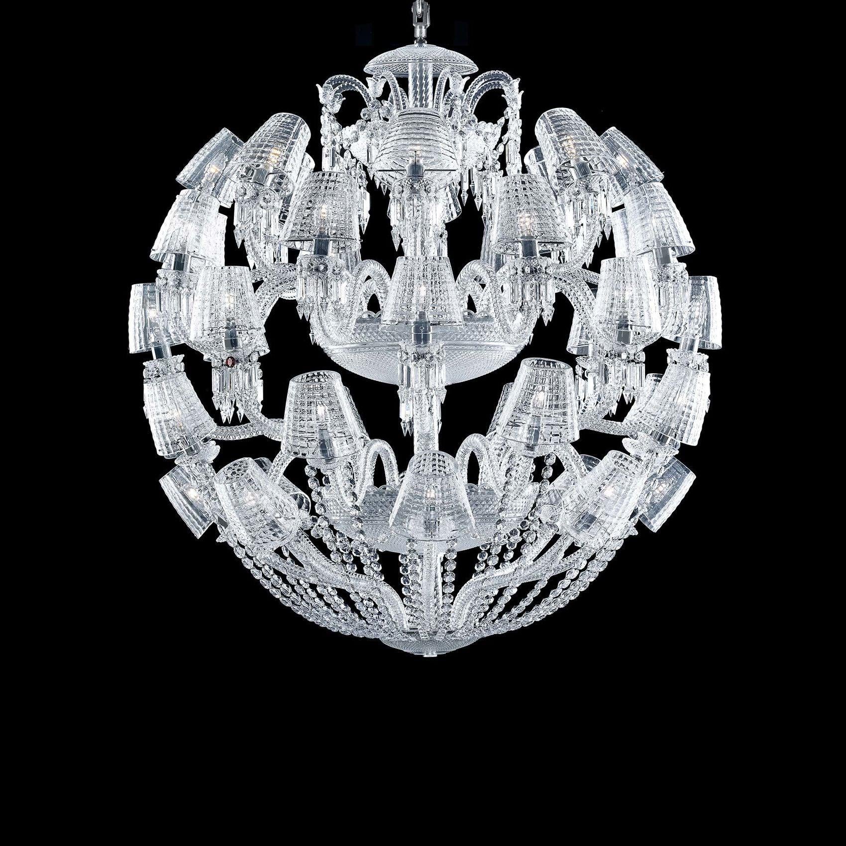 Ovid Sphere Classic Crystal Chandelier 40 Lights - Ineffable Lighting