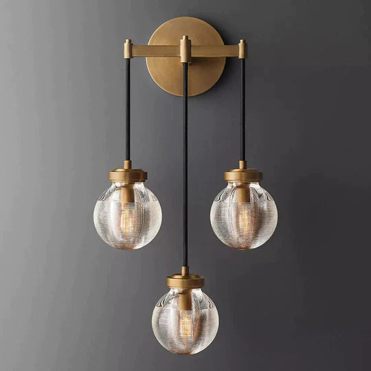 Triple Pearl Glass Wall Sconces