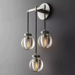 Triple Pearl Glass Wall Sconces