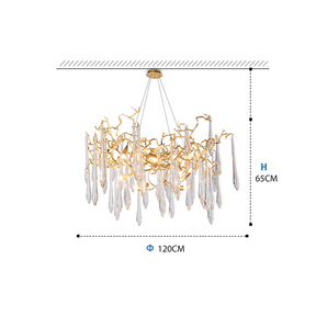 Cecily Modern Crystal  Branch Chandelier - Ineffable Lighting