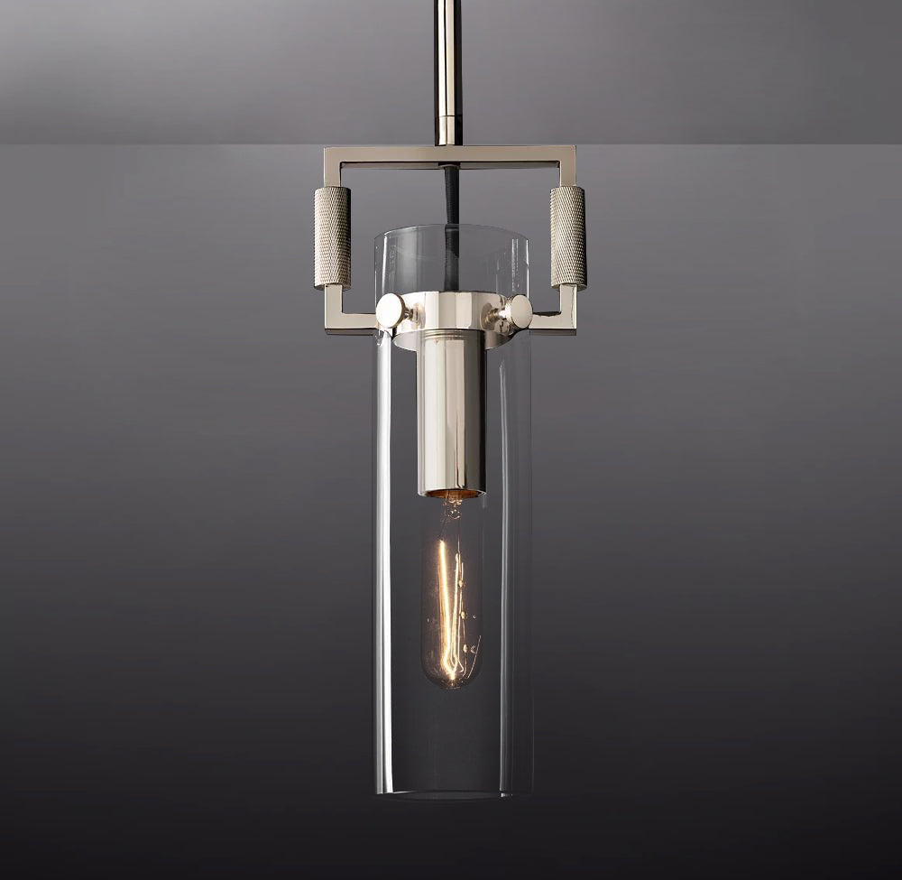 Machinist Glass Cylinder Pendant