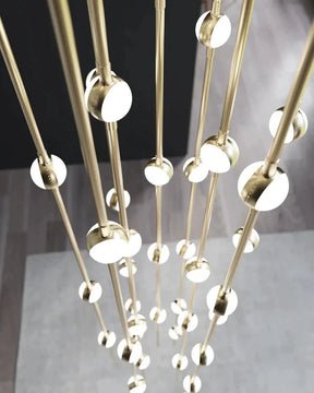 Olivialamps Lily Starlinks Shape Chandelier in silver