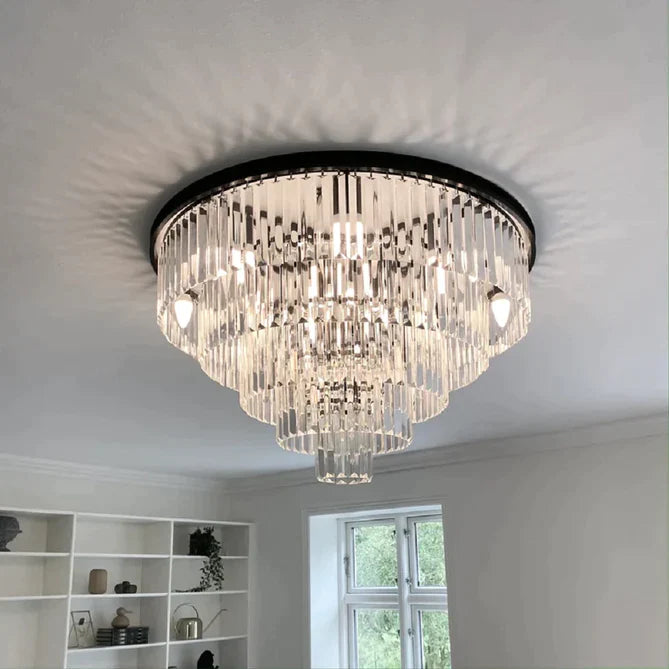 Olivialamps Leah Round Multi-tiered Flush Mount Light